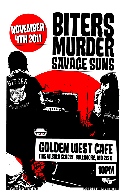 the biters murder savage suns punk baltimore atlanta matt gabs tuk alex hagen wein scout noel danger golden west november 4th 2011