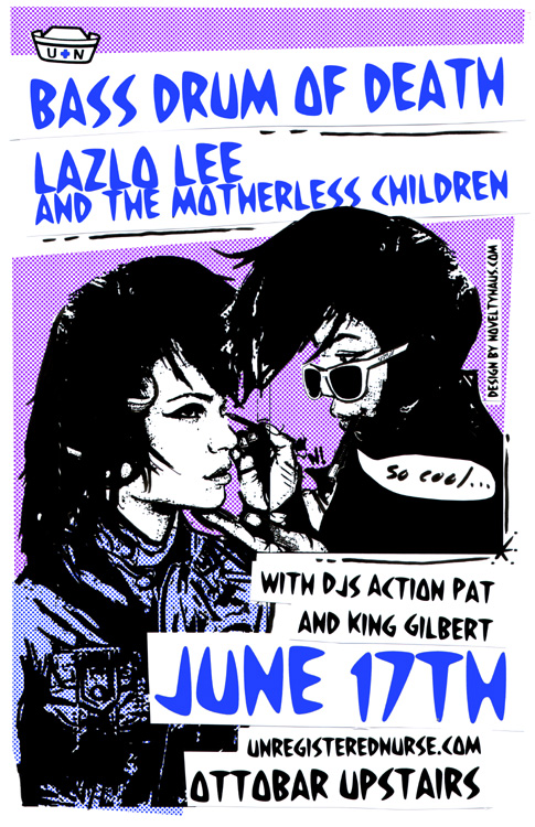 Bass Drum of Death and Lazlo Lee and the Motherless Children Upstairs Ottobar June 17th